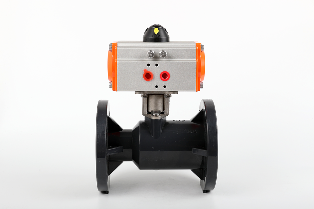 长洲气动法兰一体球阀